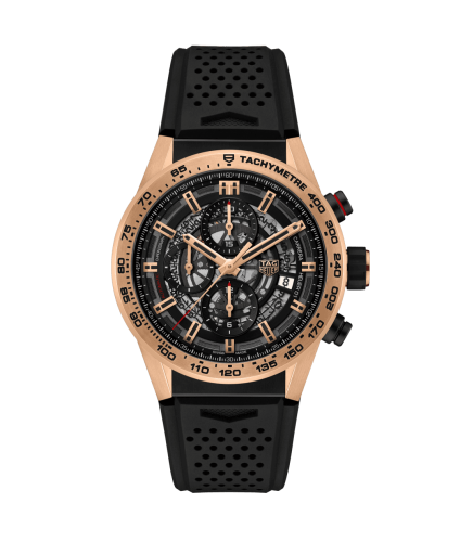 TAG Heuer Carrera Calibre Heuer 01 43 Rose Gold / Skeleton / Rubber